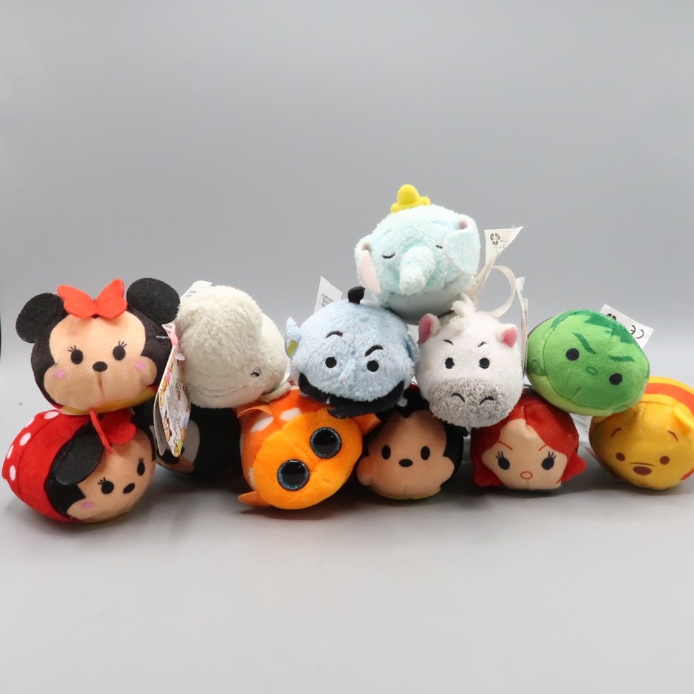 Disney Tsum‎ Tsum Plush Lot Hulk Genie Mickey Minnie Goofy Whale Dumbo Stuffed